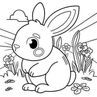 Bunny Printout Coloring Page 7371-6235