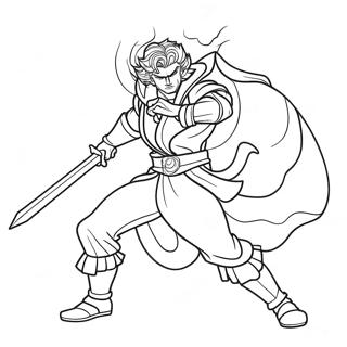 Dio In Epic Battle Coloring Page 73723-59214