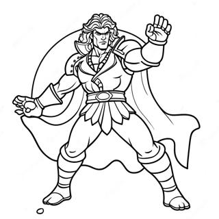 Dio In Epic Battle Coloring Page 73723-59215