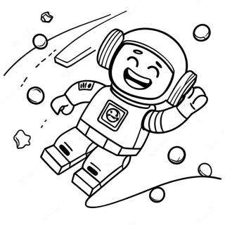 Lego Astronaut Floating In Space Coloring Page 73733-59221