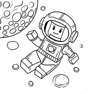 Lego Astronaut Floating In Space Coloring Page 73733-59222