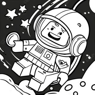 Lego Astronaut Floating In Space Coloring Page 73733-59223