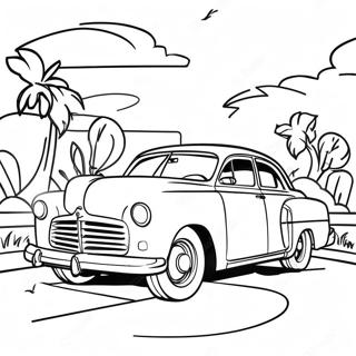 Retro Car Coloring Page 73762-59234