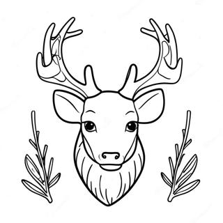 Deer Antler Coloring Pages