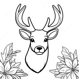 Realistic Deer Antler Coloring Page 73772-59246