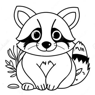 Raccoon Coloring Page 7381-6065