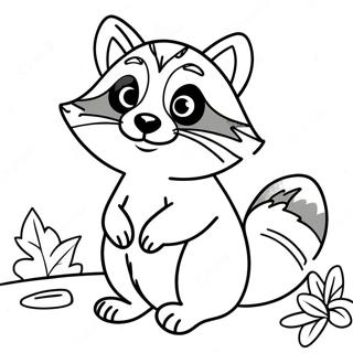 Raccoon Coloring Page 7381-6066