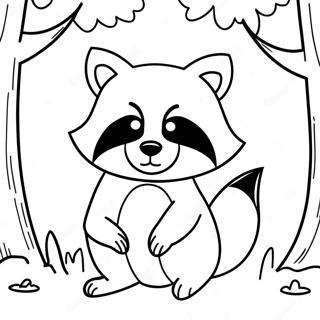 Raccoon Coloring Page 7381-6067