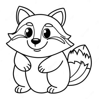 Raccoon Coloring Page 7381-6068