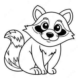 Raccoon Coloring Page 7381-6238