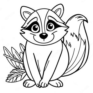 Raccoon Coloring Page 7381-6240