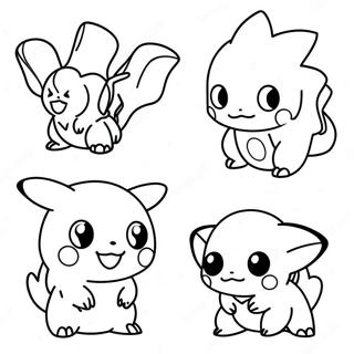 Pokemon Evolution Coloring Pages