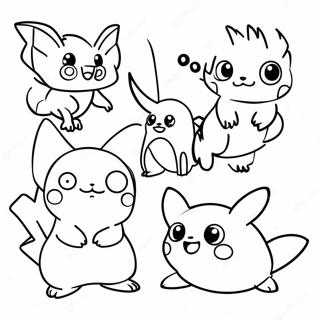 Pokemon Evolution Coloring Page 73822-59288