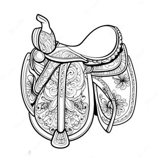 Detailed Horse Saddle Coloring Page 73832-59295