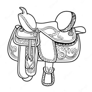 Western Style Horse Saddle Coloring Page 73833-59299