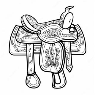 Western Style Horse Saddle Coloring Page 73833-59300