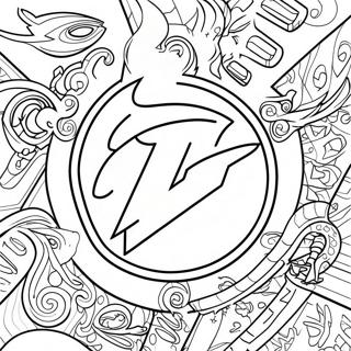 Tampa Bay Lightning Logo Coloring Page 73842-59304