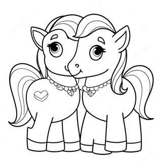 Cute Pony Friends Coloring Page 73873-59329