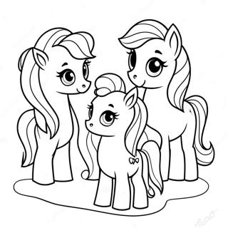 Cute Pony Friends Coloring Page 73873-59330