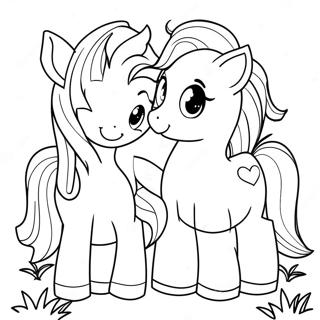 Cute Pony Friends Coloring Page 73873-59331