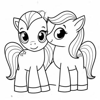 Cute Pony Friends Coloring Page 73873-59332