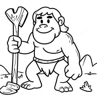 Caveman Coloring Page 73882-59335