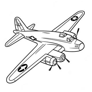 B-17 Bomber Coloring Pages