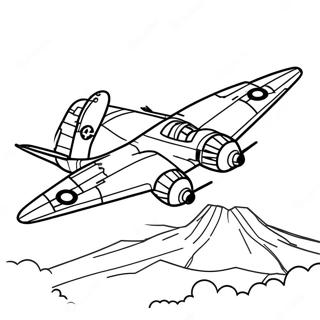 Vintage B 17 Bomber In Flight Coloring Page 73923-59369