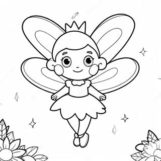 Sparkly Pinkalicious Fairy Coloring Page 7392-6064