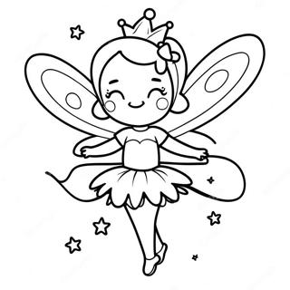 Sparkly Pinkalicious Fairy Coloring Page 7392-6254