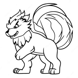 Flaming Arcanine Coloring Page 73943-59389