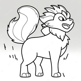 Flaming Arcanine Coloring Page 73943-59390