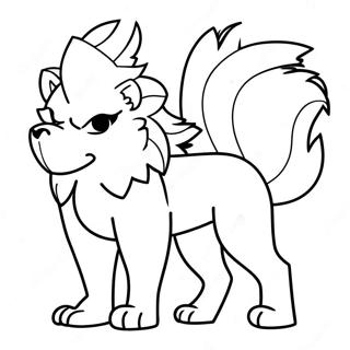 Flaming Arcanine Coloring Page 73943-59392