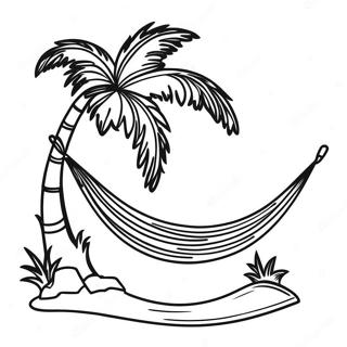 Hammock Under A Palm Tree Coloring Page 73962-59400