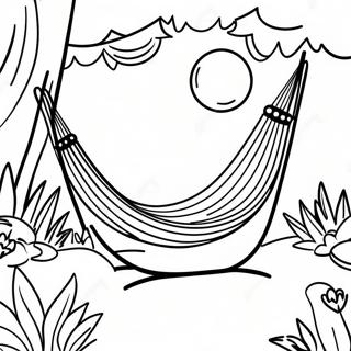 Cozy Hammock In A Sunny Garden Coloring Page 73963-59402