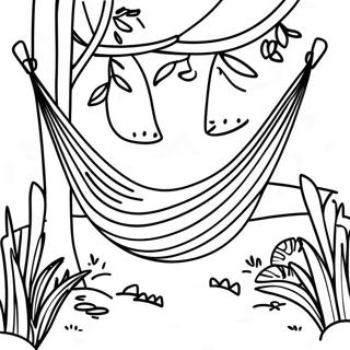 Cozy Hammock In A Sunny Garden Coloring Page 73963-59403