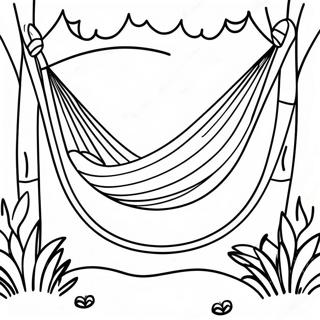 Cozy Hammock In A Sunny Garden Coloring Page 73963-59404