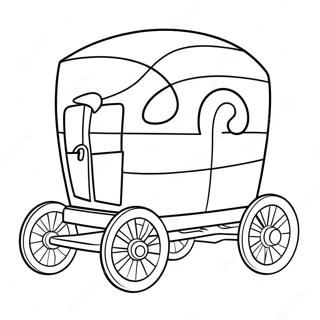 Cute Cartoon Wagon Coloring Page 73983-59418