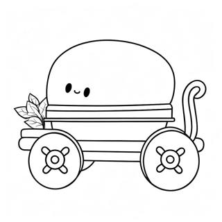 Cute Cartoon Wagon Coloring Page 73983-59420