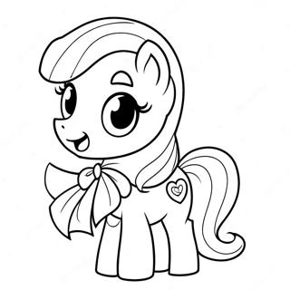 Cute Sweetie Belle With A Bow Coloring Page 74003-59433