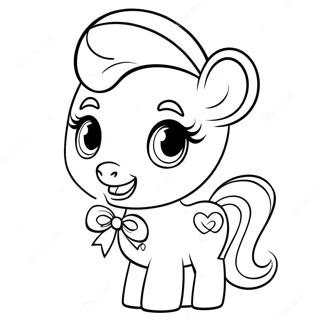 Cute Sweetie Belle With A Bow Coloring Page 74003-59434