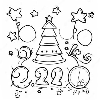 New Year 2024 Celebration Coloring Page 7401-6071