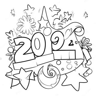 New Year 2024 Celebration Coloring Page 7401-6257