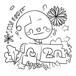 New Year 2024 Celebration Coloring Page 7401-6259