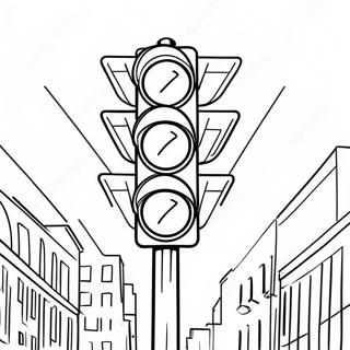 Bright Traffic Light Coloring Page 74023-59449