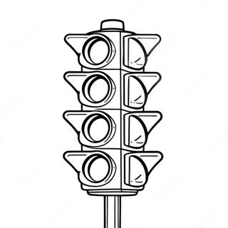 Bright Traffic Light Coloring Page 74023-59451