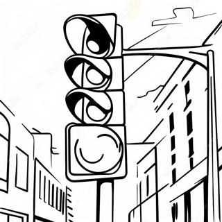 Bright Traffic Light Coloring Page 74023-59452