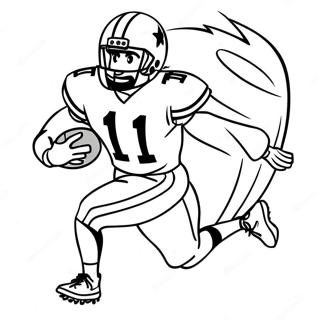 Ezekiel Elliott Running With Football Coloring Page 74033-59454