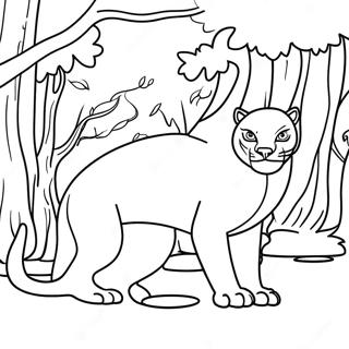 Bagheera Jungle Coloring Pages