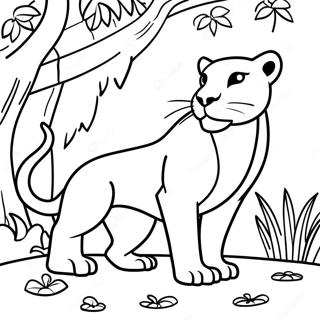 Bagheera Jungle Coloring Page 74072-59487